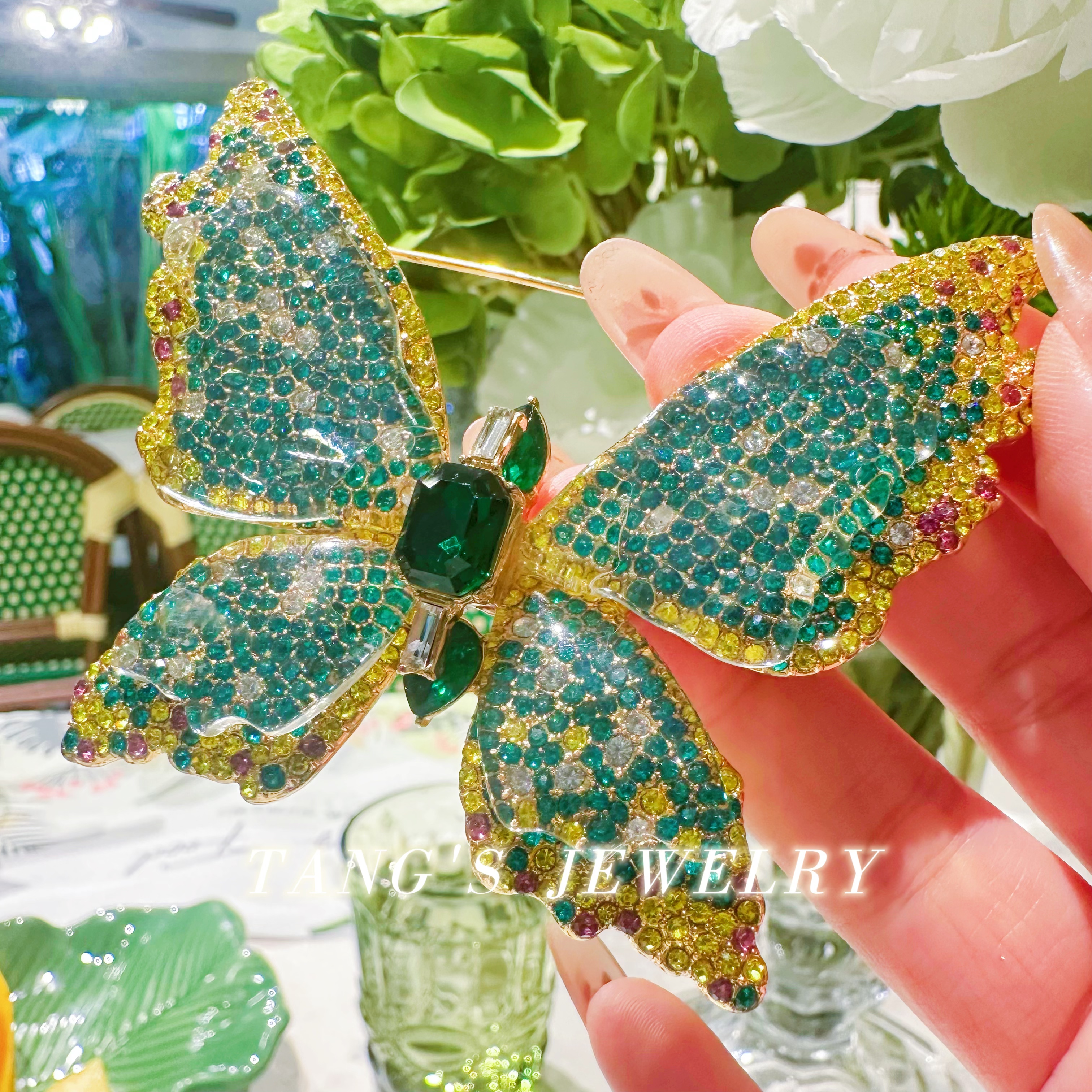 铜合金胸针 设计师高定｜冰封女神世英复古蝴蝶胸针精致胸花轻奢