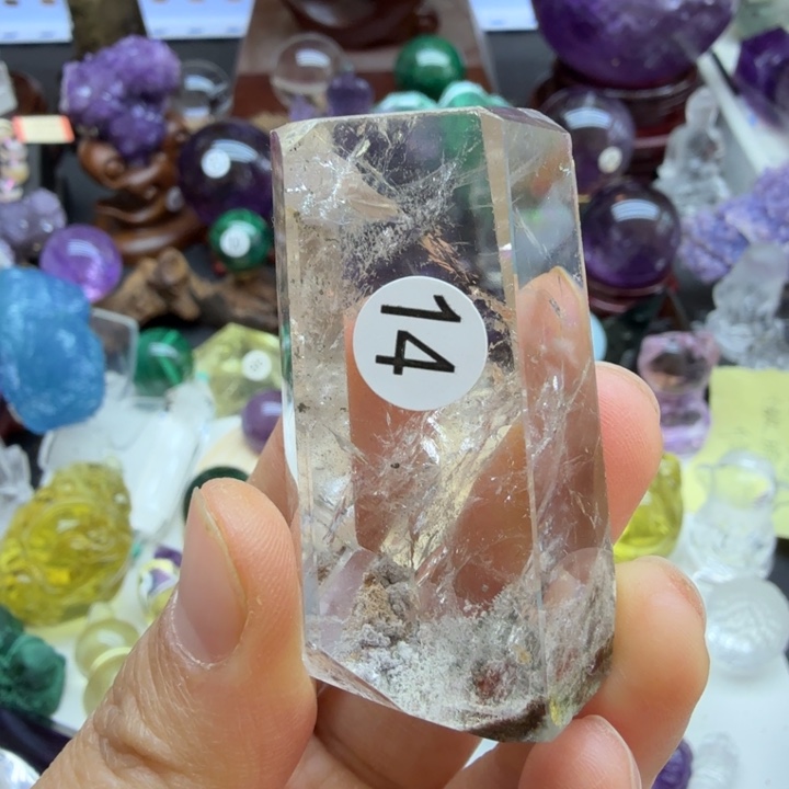 水晶水晶摆件未镶嵌柠**！