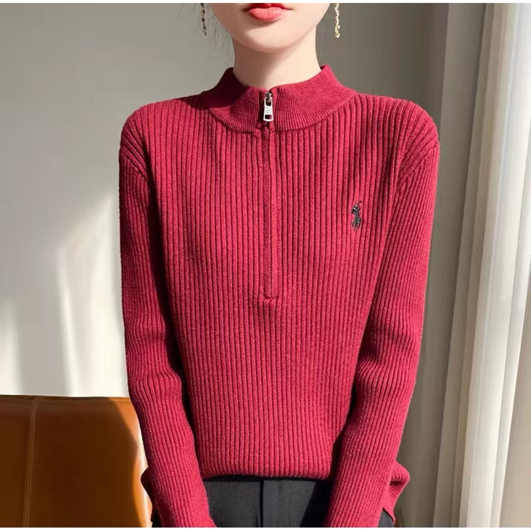 9965款秋冬半开领百搭毛衣zz