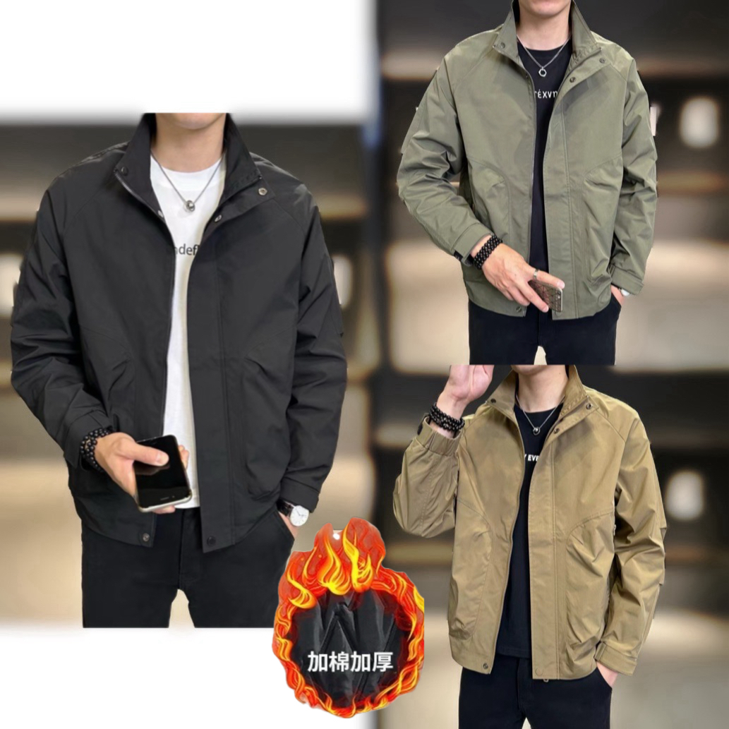 冬季男士夹克外套休闲百搭立领时尚修身潮流韩版户外运动