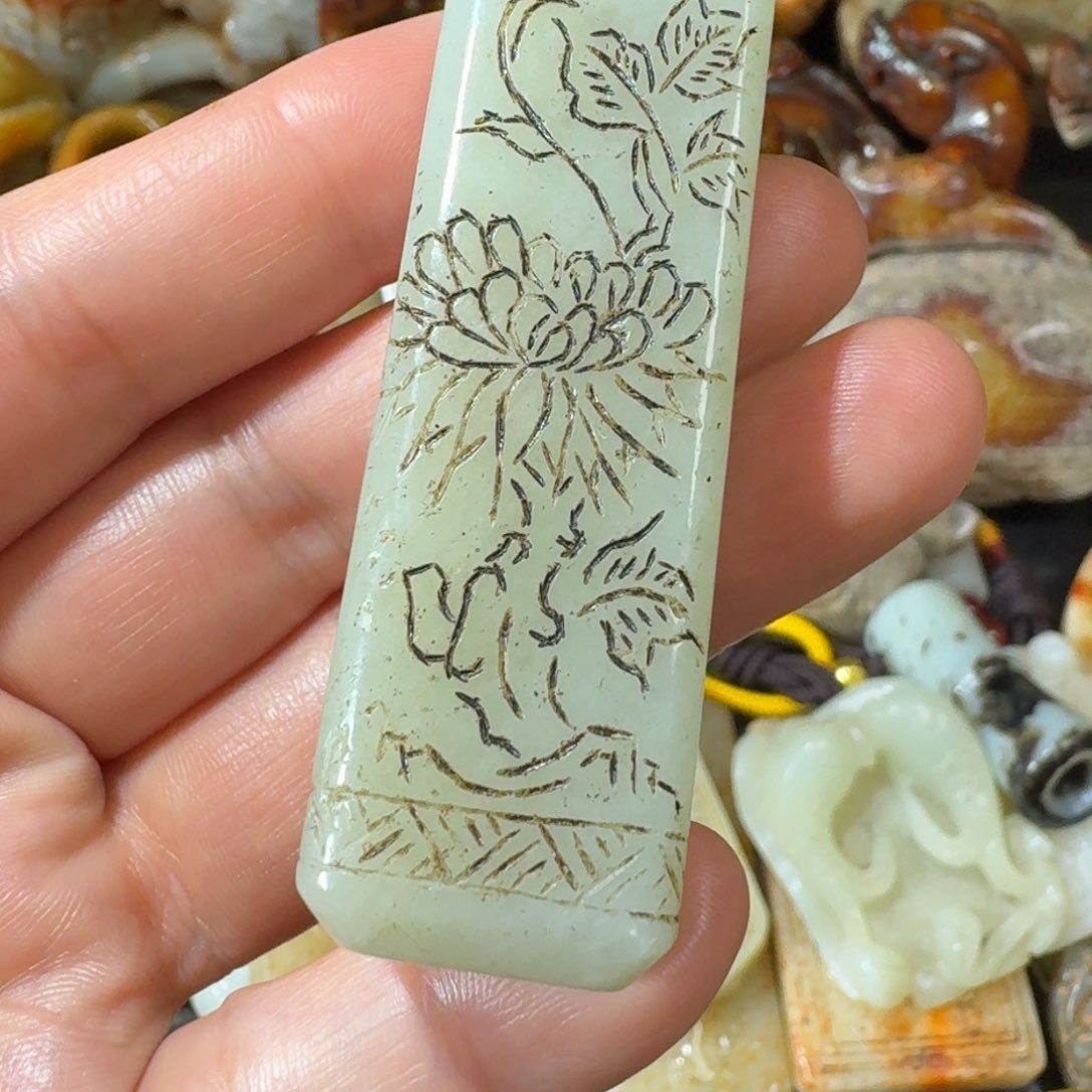 和田玉把件未镶嵌清*