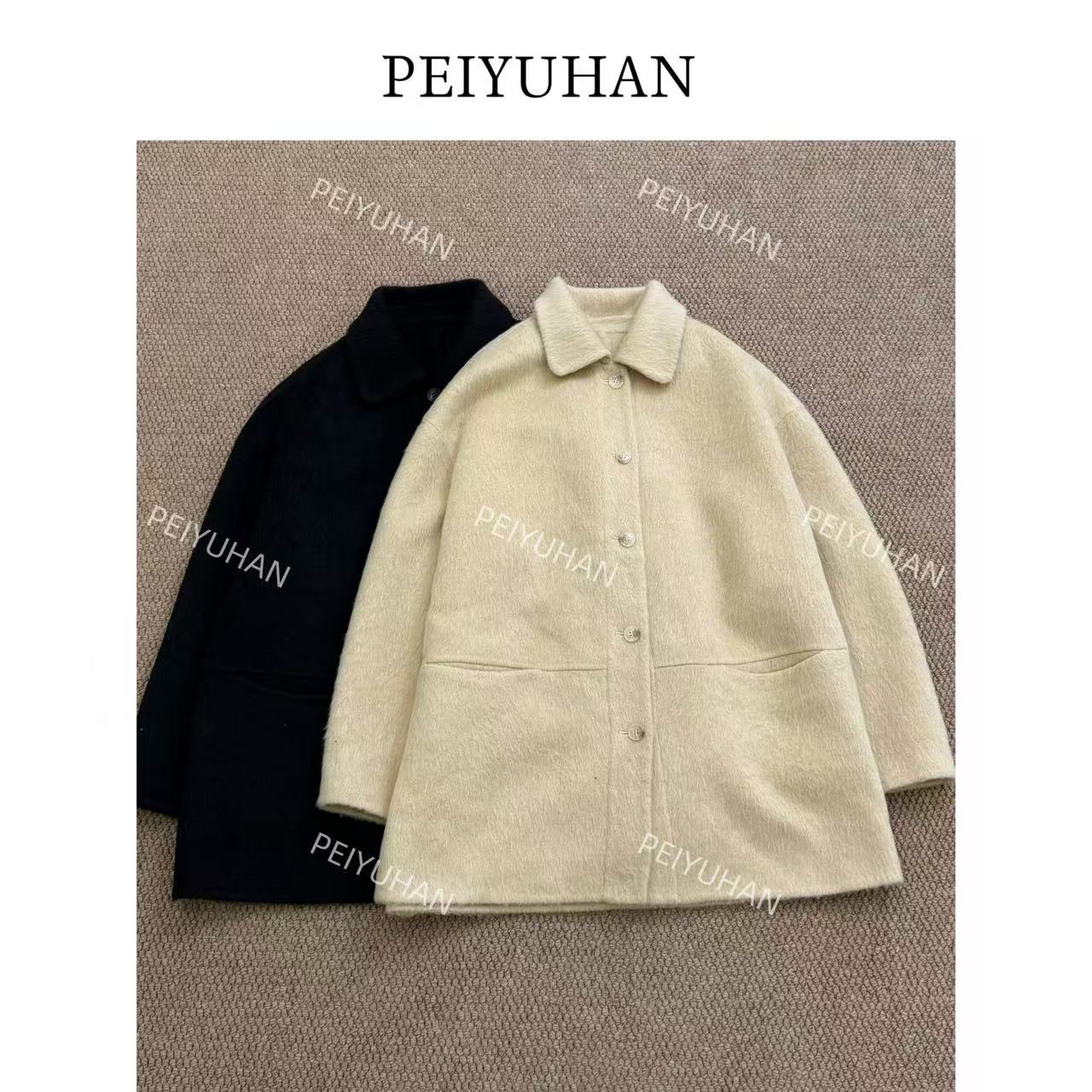 PEIERNA佩佩JA 【苏丽双面羊毛大衣】外套 S1996 6126147翻领