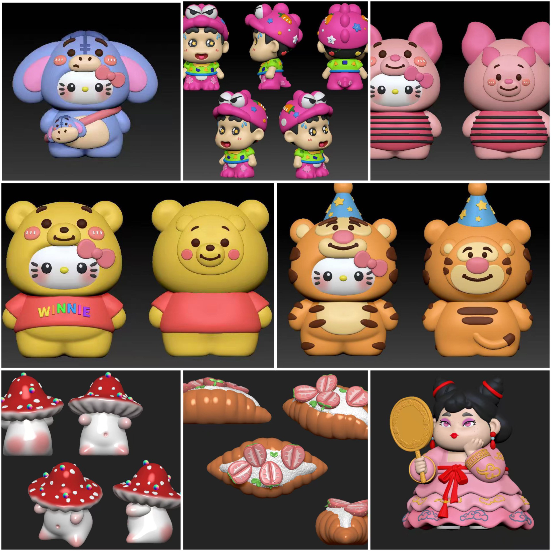 雲暮阁萌粒12月all in八件套送硅胶雕花盘➕100ml萌粒透色模具胶