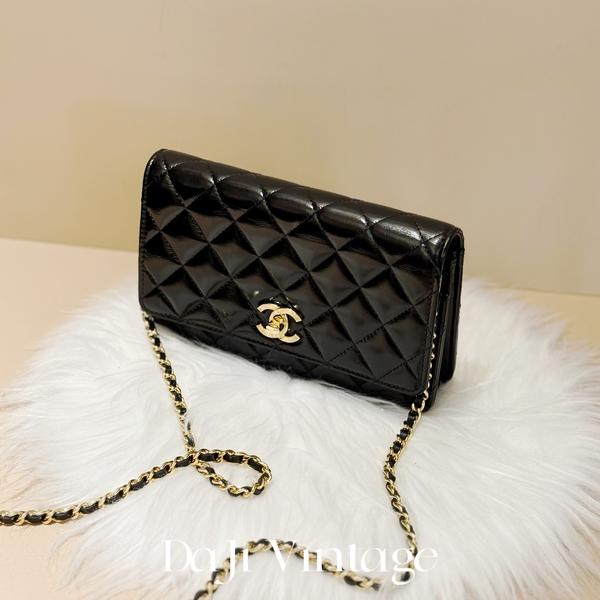 大吉中古/24年12月Chanel香奈儿黑金24k油蜡woc斜挎包