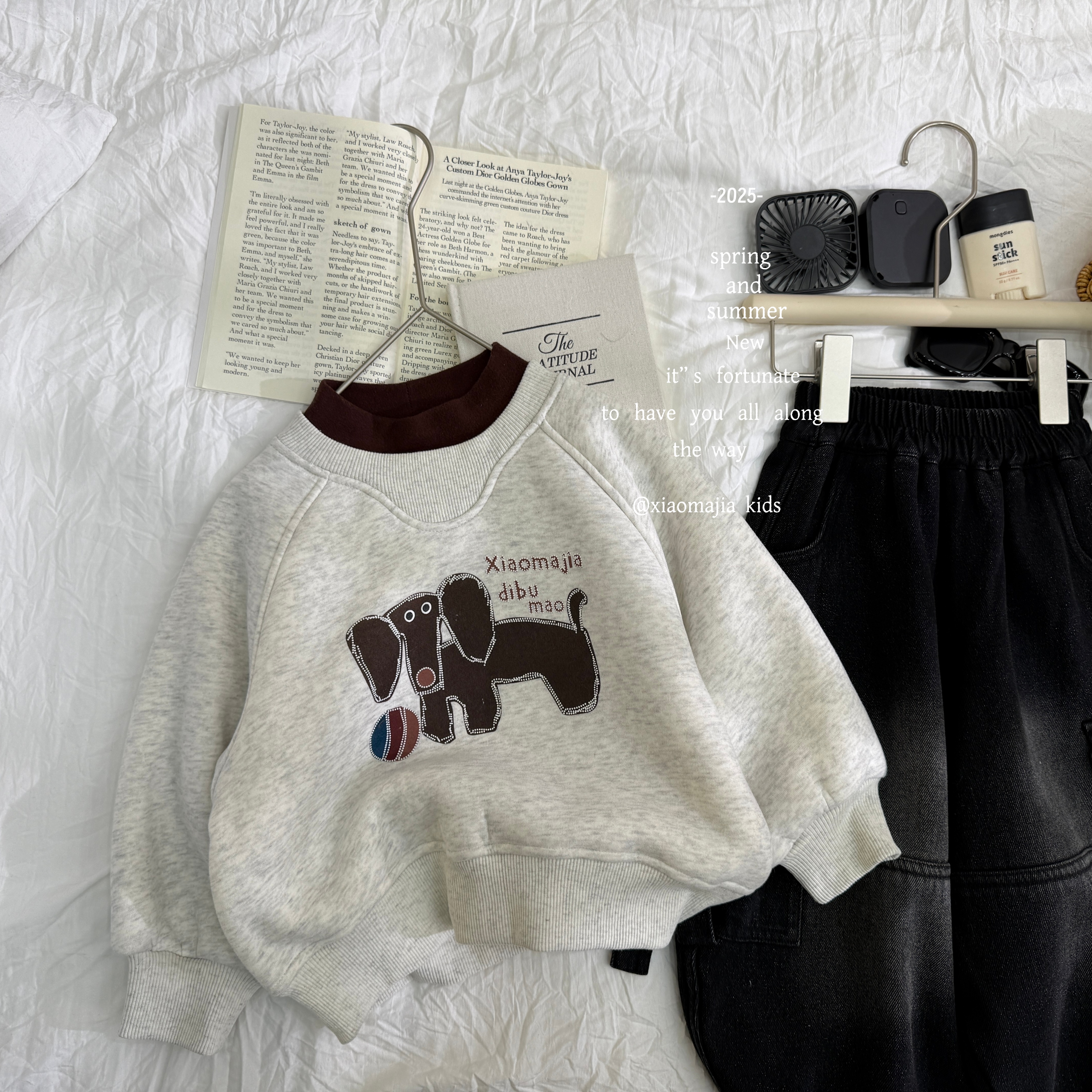 06现货-小马家2025儿童冬款加糕糕绒绒卫衣7136潮流时尚宽松百搭