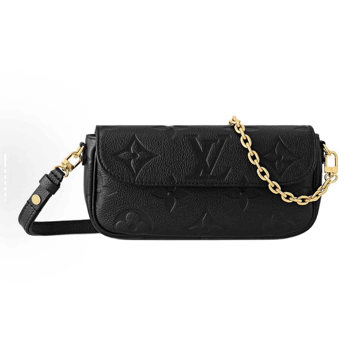99新 LouisVuitton/路易威登 全皮压纹Ivy腋下包手拎包24年芯片