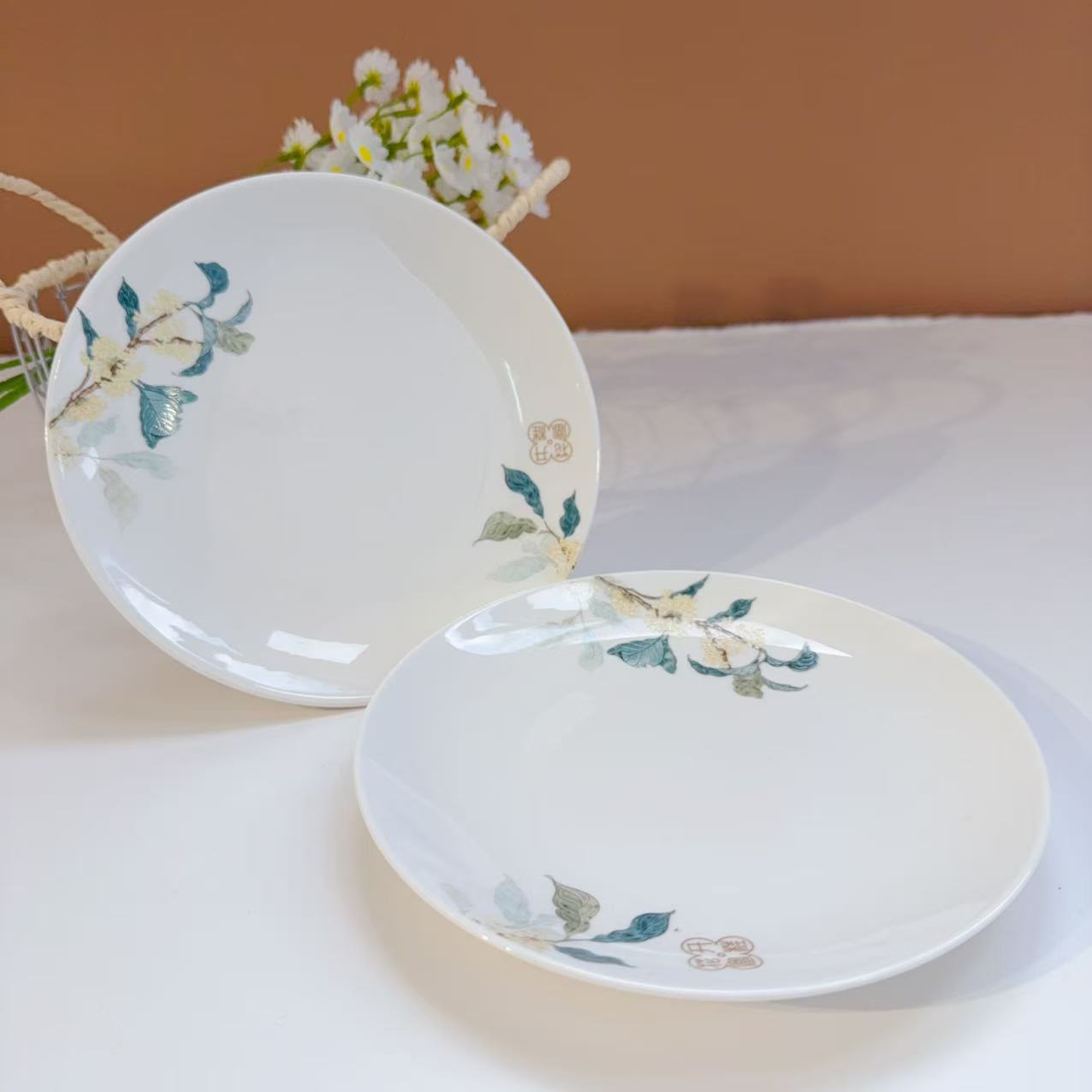 1438满陇桂雨高端系列7英寸平盘两只装长18高2.5