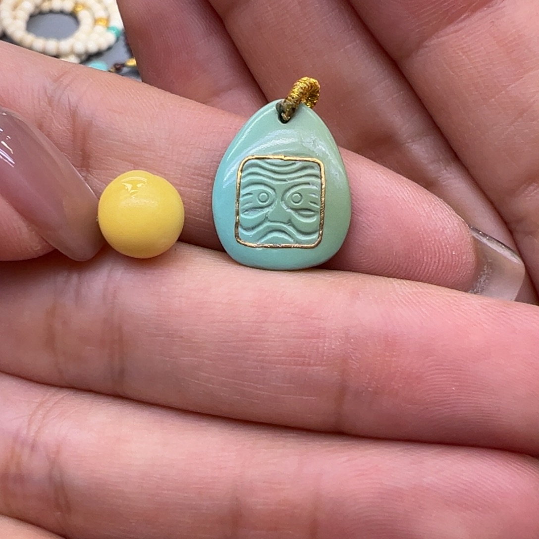 琥珀18K金镶嵌裸石配件