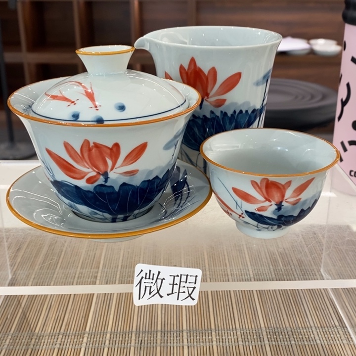 釉下老陶泥手工绘制