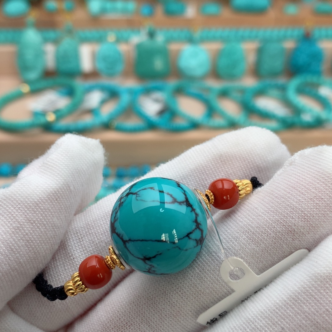 绿松石未镶嵌珠宝奇石18.5mm