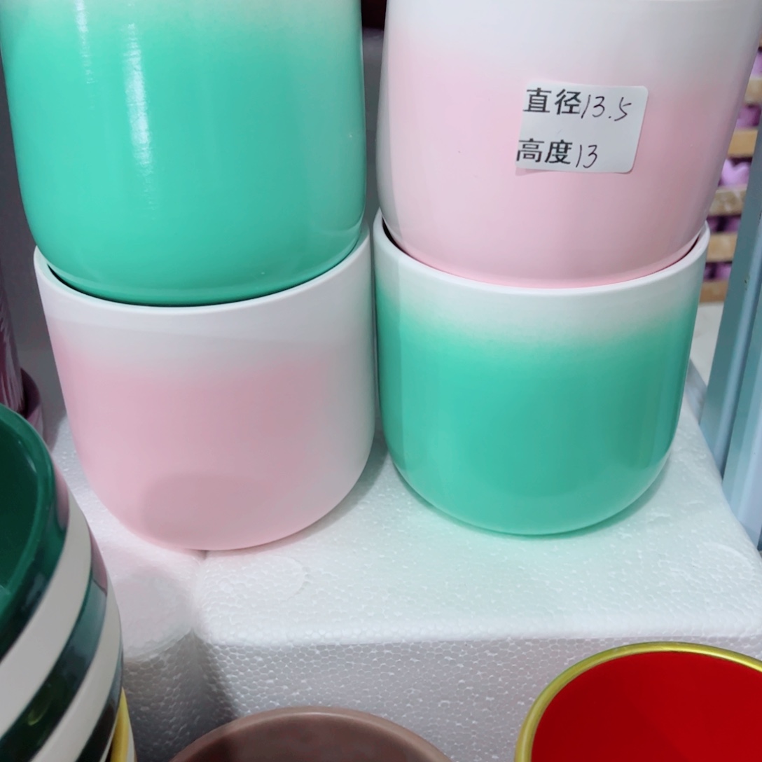 有孔，陶瓷花盆满10米包邮发货