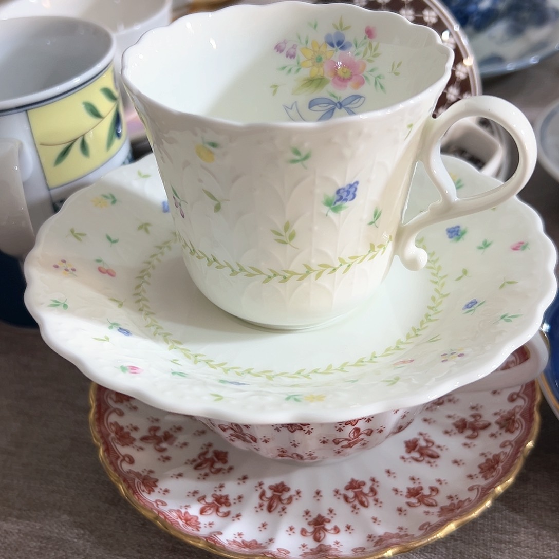 玻璃narumi咖啡杯浮雕