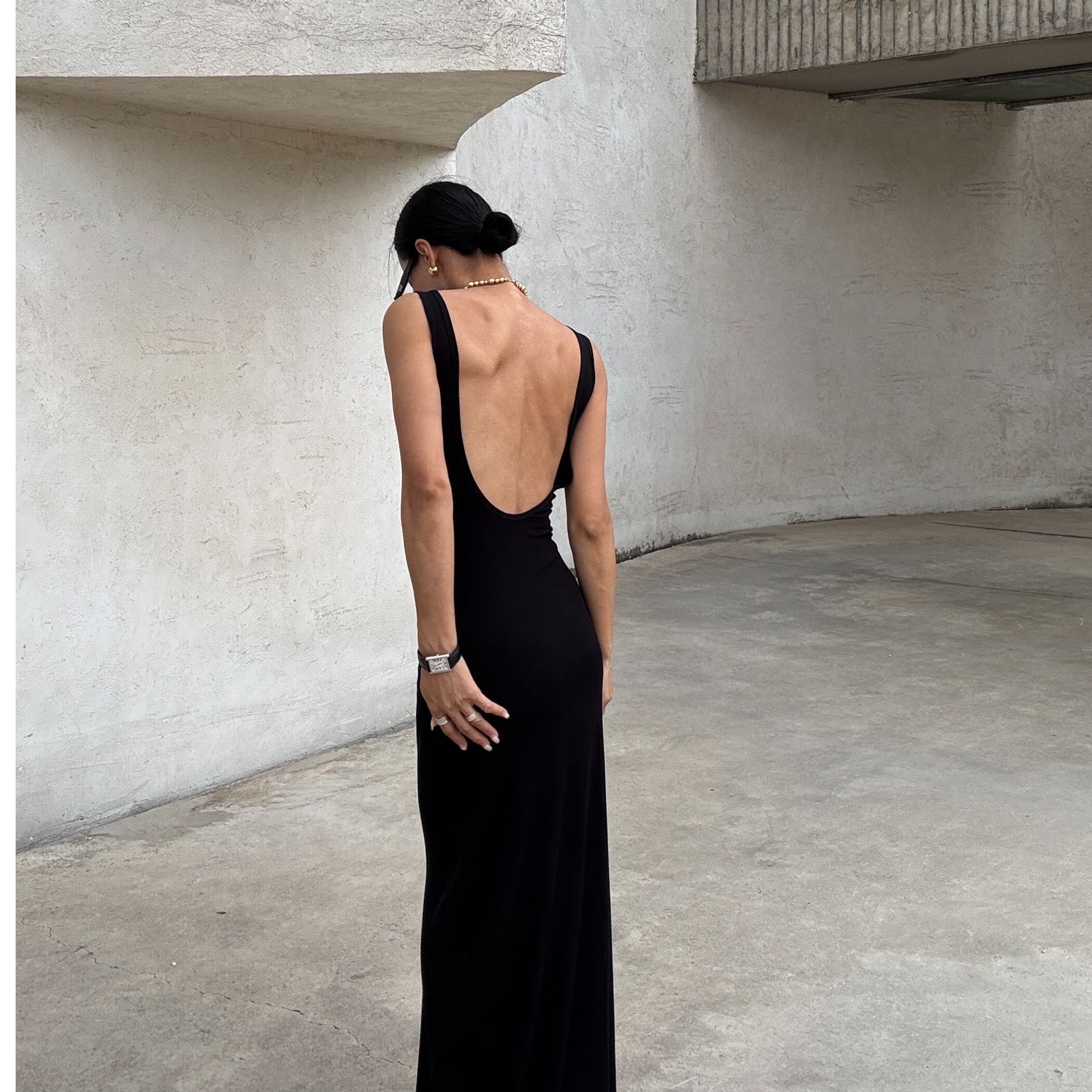 Hello Goto630夏季欧美露背（带杯垫）显瘦吊带背心气质连衣长裙