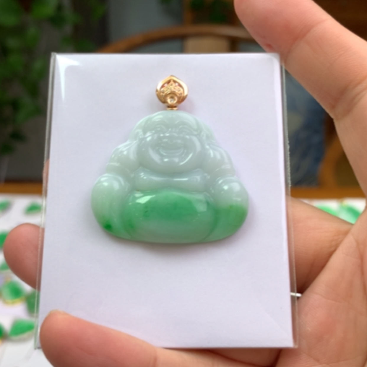 【闪购商品】翡翠18K金镶嵌颈饰翡翠首饰