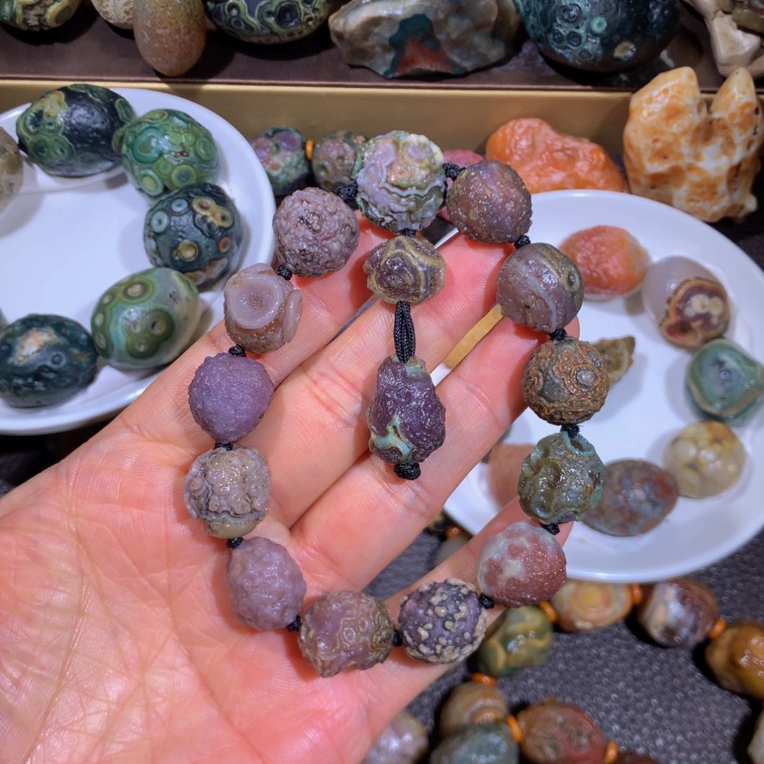 石材阿拉善眼睛石手串