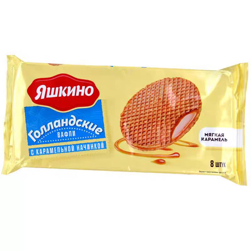 焦糖夹心威化拉丝状饼干