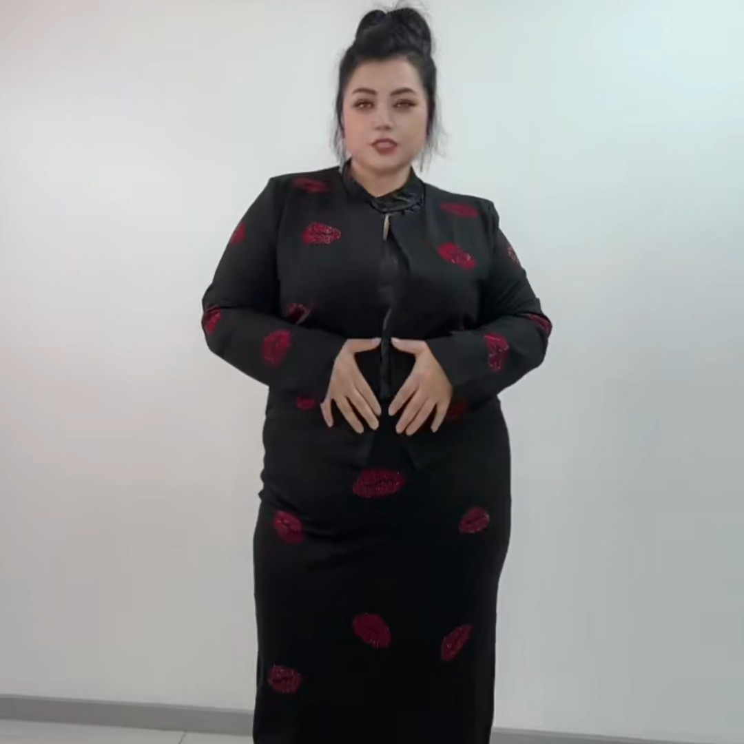 秋季新款时尚显瘦气质女士长袖外套搭配高腰半裙套装