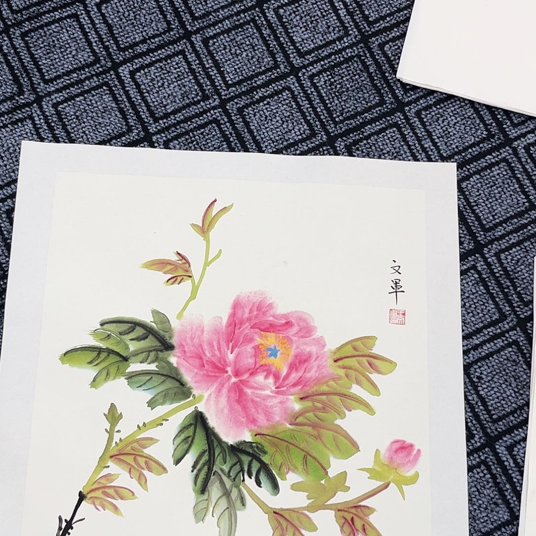 国画王文军老师三尺斗方花鸟奇