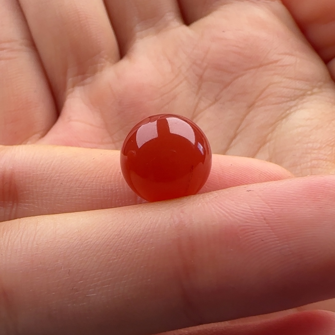 南红玛瑙未镶嵌圆珠11.4有马牙