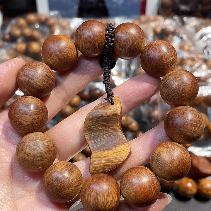 柏木（崖柏）手串/手链18黑金骨料蚂蚁腿