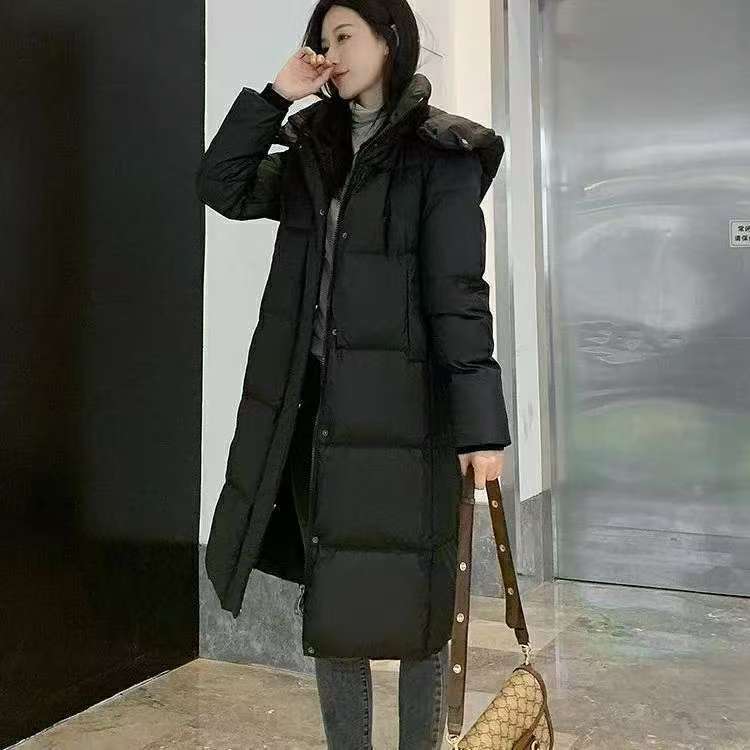 小个子定制款黑色棉服女2025年新款直筒女装百塔加厚外套