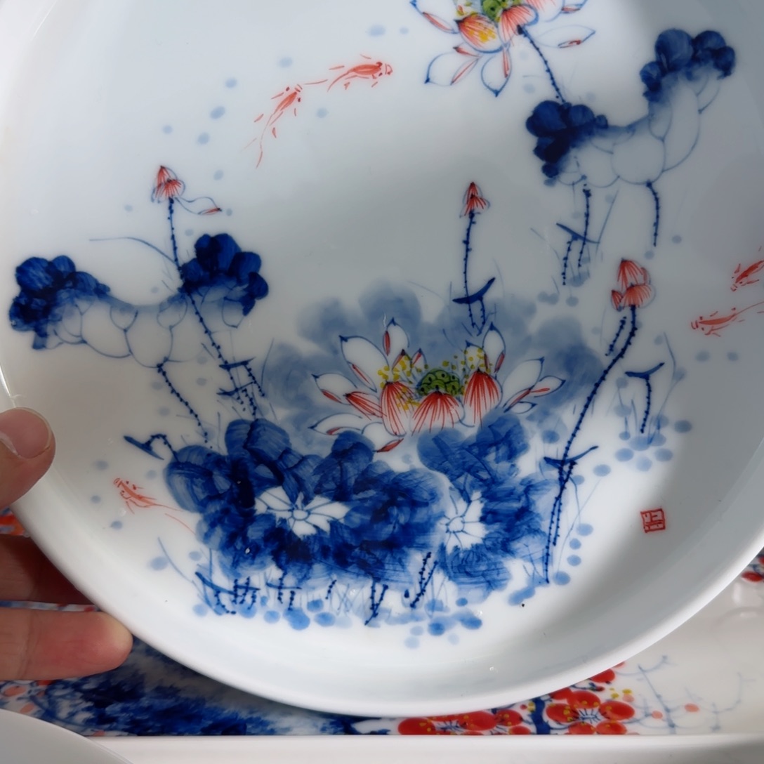 景德镇釉下青花五彩手绘