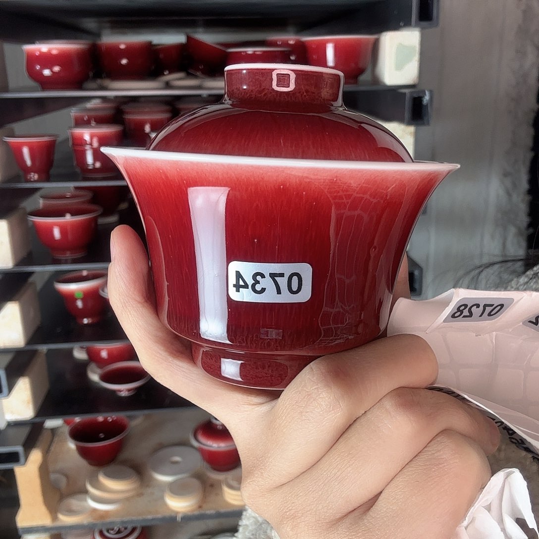 碗景德镇陶瓷郎红瑕