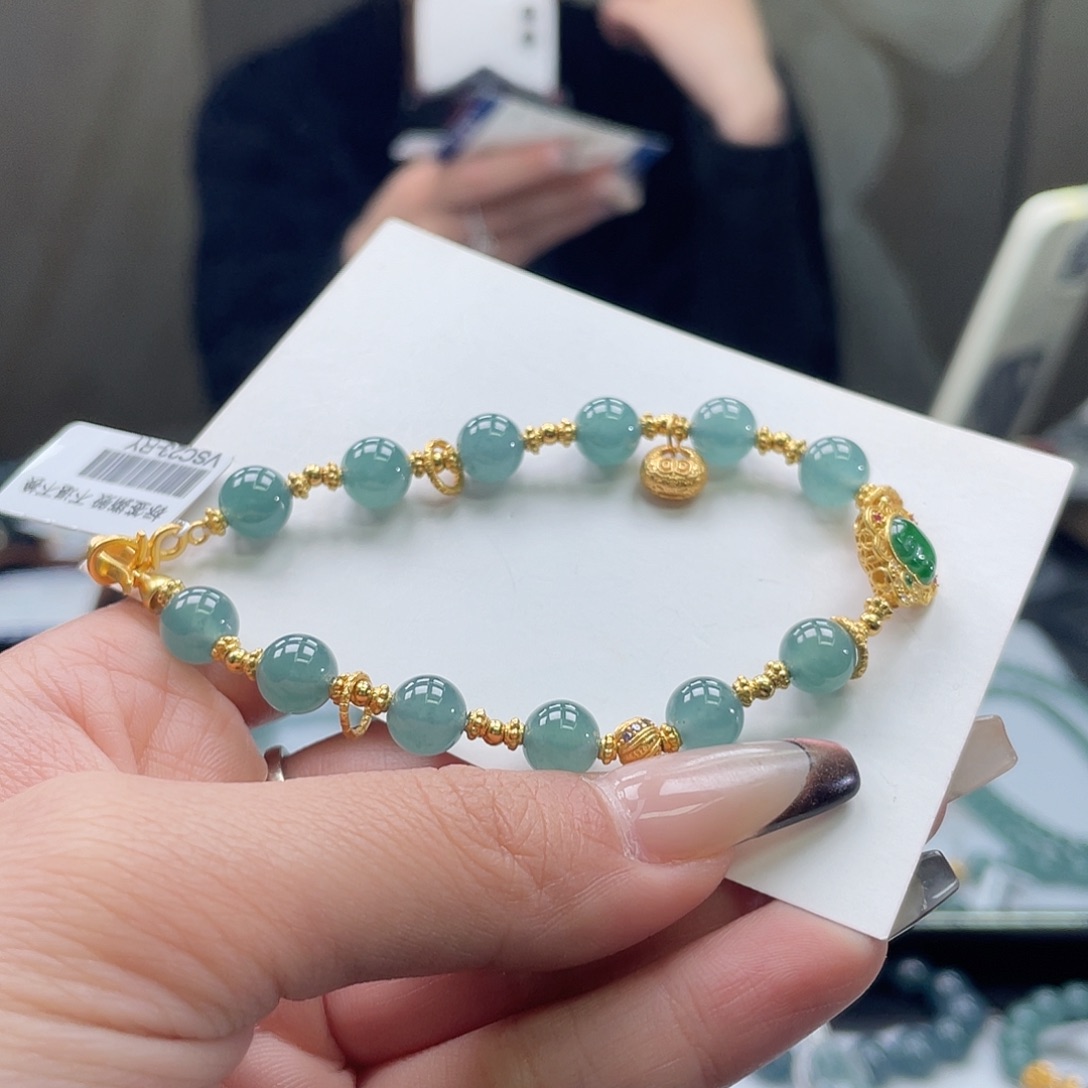 翡翠银S925镶嵌套链