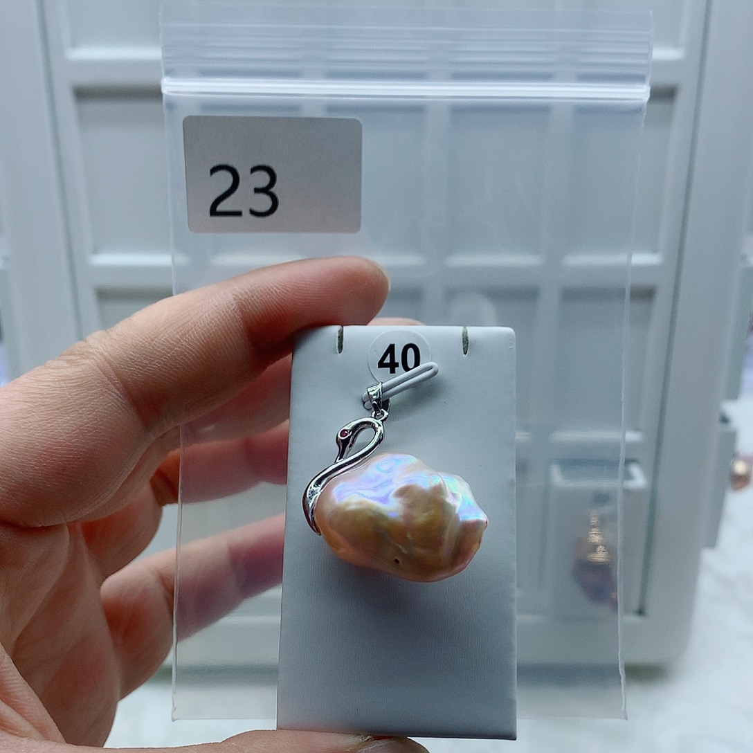 合金淡水珍珠吊坠(不含链)