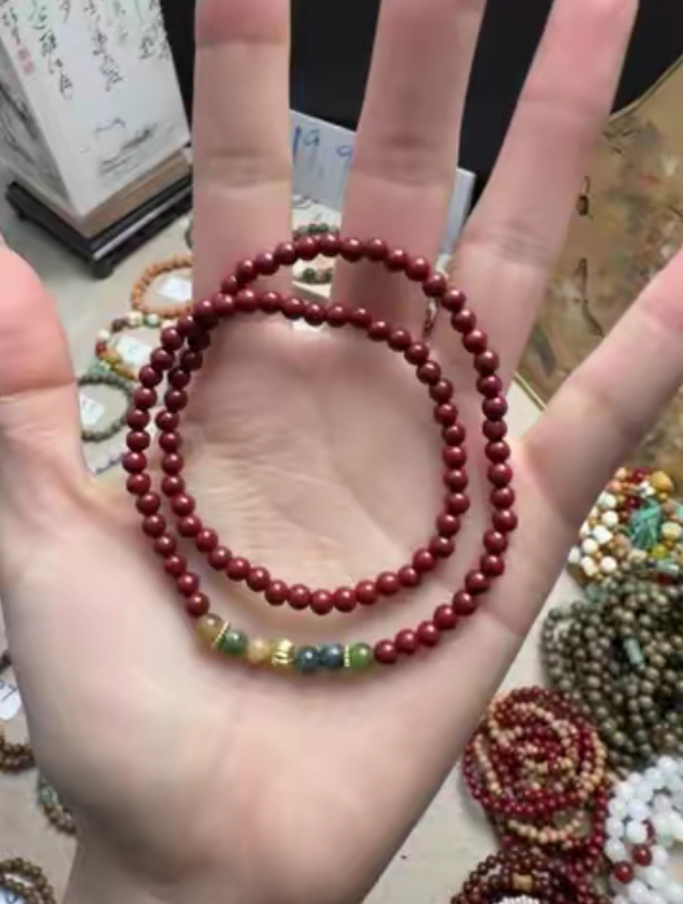 【藏珠阁】双圈国风DIY设计款手串手链文玩女款文玩手串