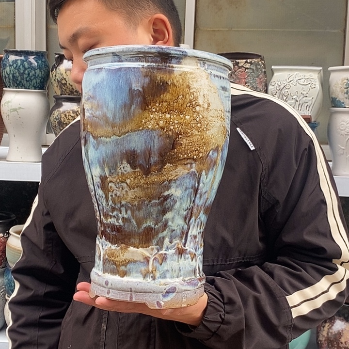 紫砂花盆口20高33福利