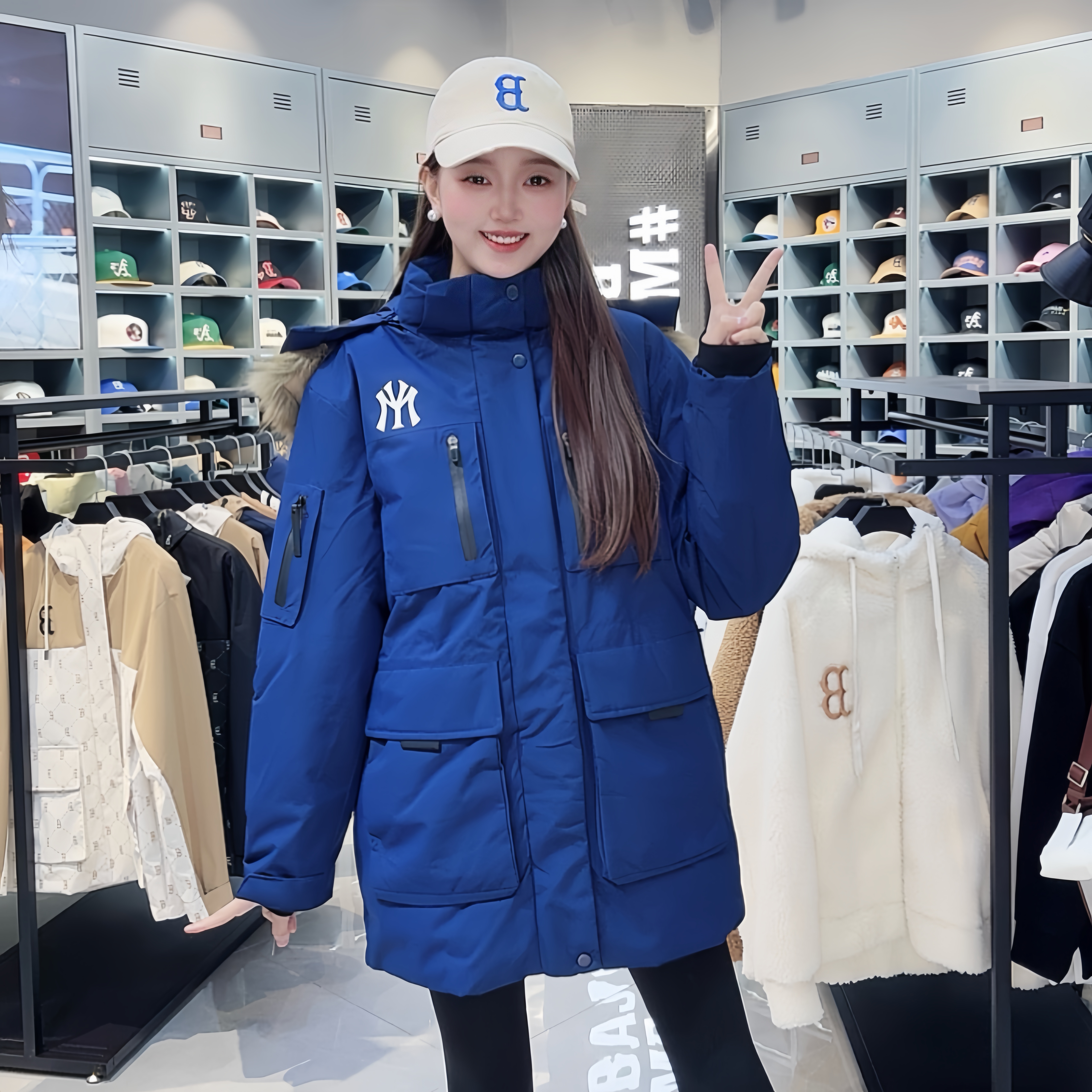 七七时尚派克棉服百搭男款女款外套中长款 215 