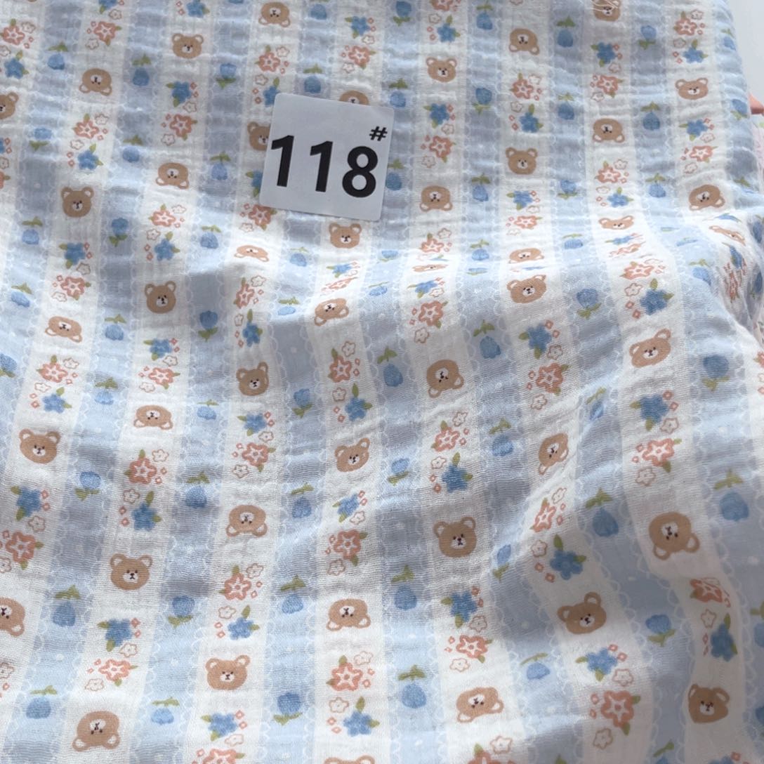 棉118/福利款蓝纹小熊3米