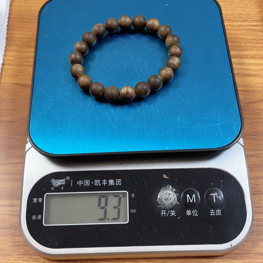 沉香木手串小*良卡10单圈手串