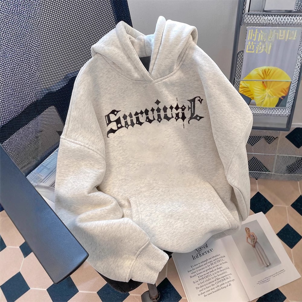 美式复古hiphop潮牌蜘蛛连帽卫衣男冬季新款嘻哈高街vibe情侣外套
