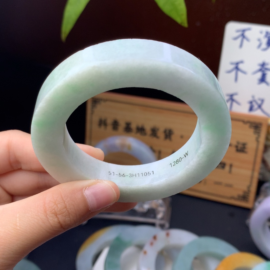 定制翡翠手镯未镶嵌定制不退不换51-56