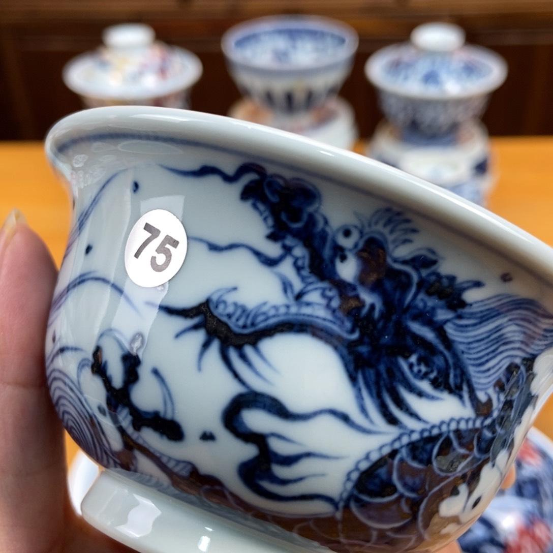 手绘现代茶具非古董