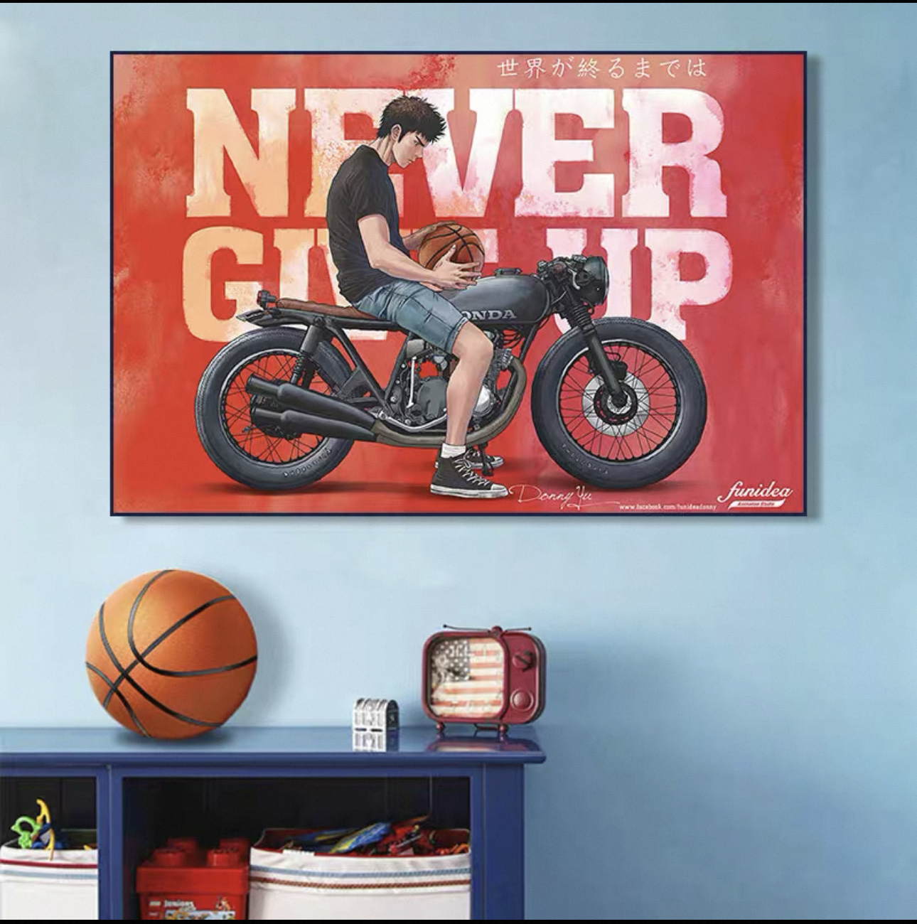 【灌篮高手】SM装裱三井寿家居卧室装饰挂画30*40pvc