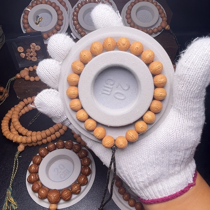 手串凤眼菩提11.5mm实心玉化皮