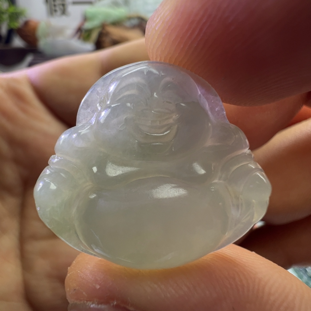 翡翠未镶嵌颈饰天然缅甸A货翡翠佛公