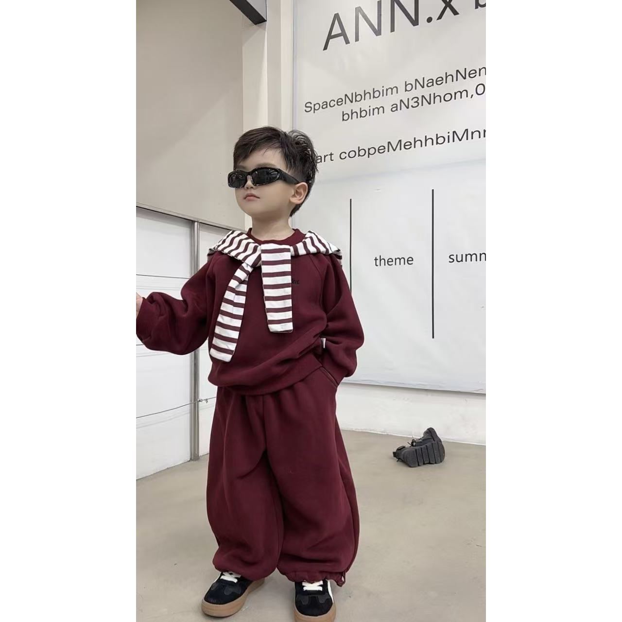 【棉逗熊品牌】男童韩版深秋季休闲男童两件套套装-17527-17526