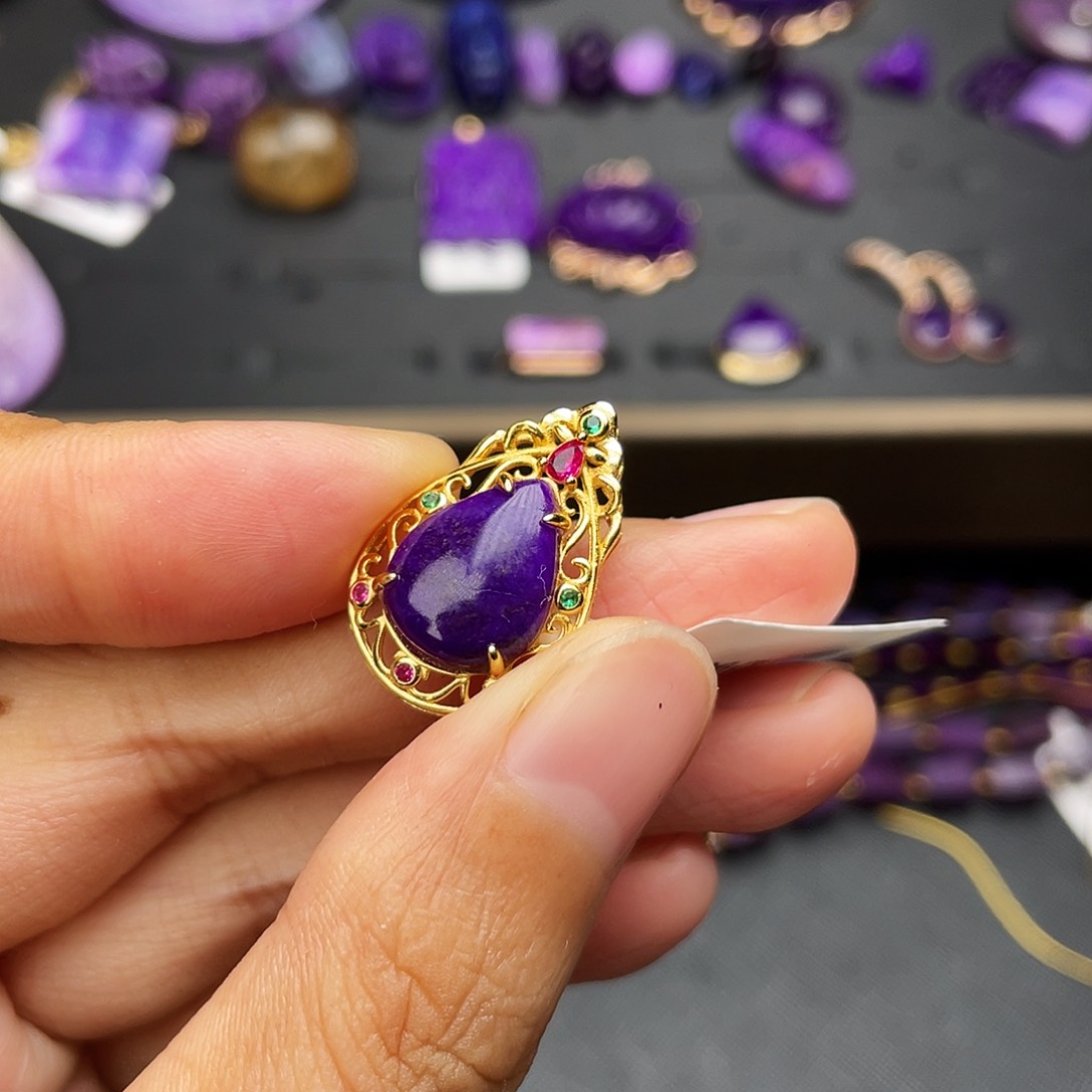 苏纪石（舒俱来）吊坠银S925镶嵌