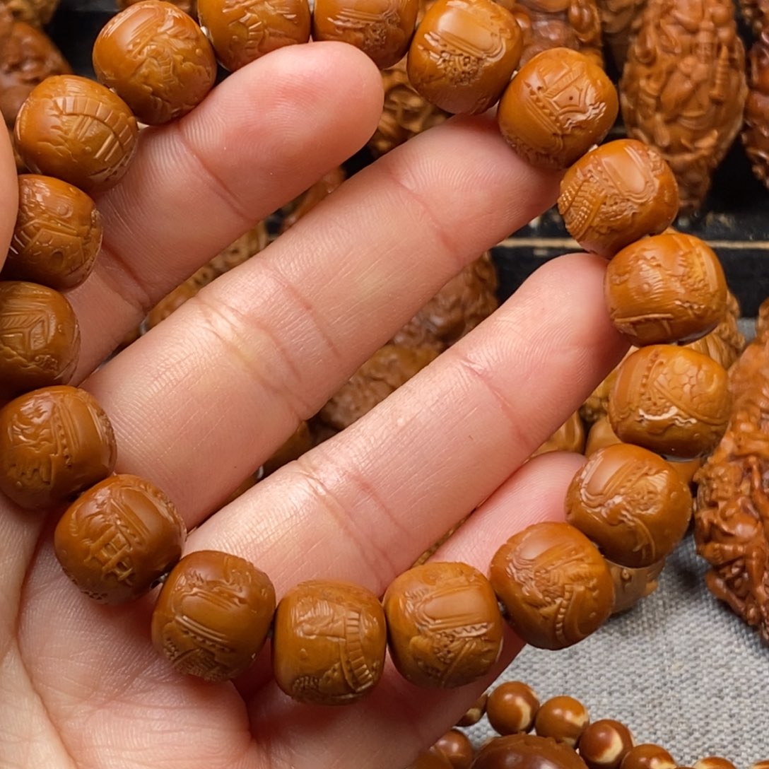 橄榄核手串/手链开*核雕手串