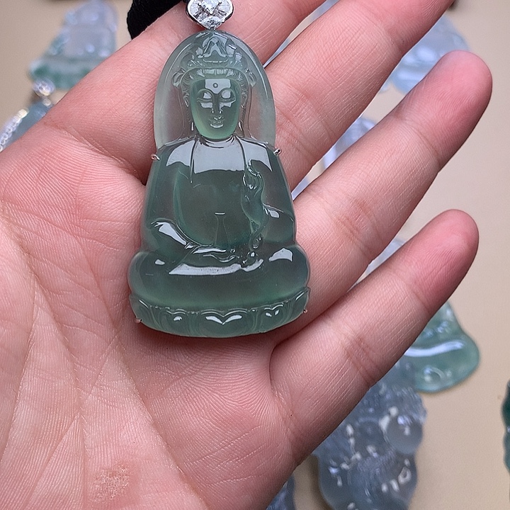 翡翠未镶嵌颈饰缅甸翡翠观音