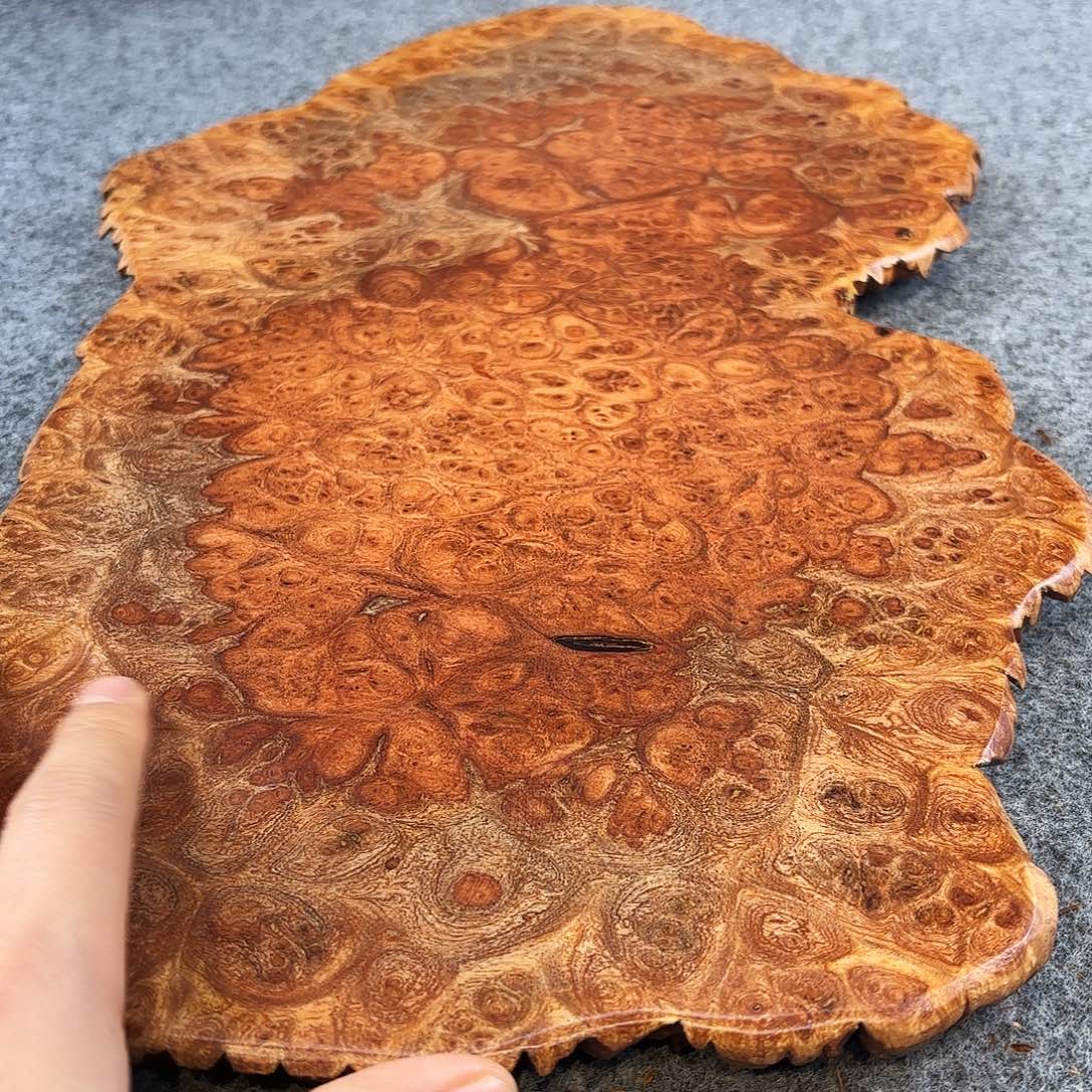 徒***球花梨木类爆满榴花黄花梨摆件