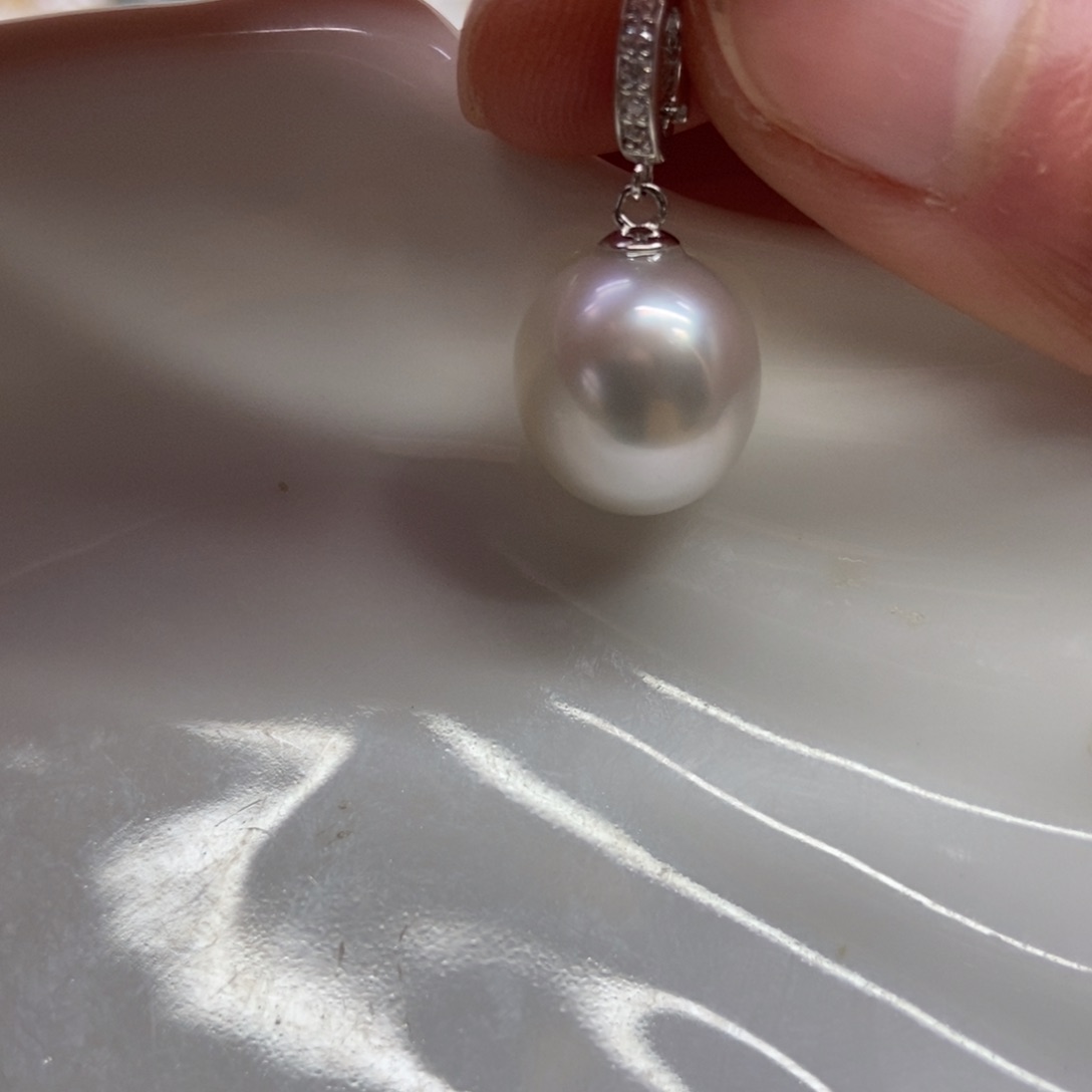 海水珍珠吊坠(不含链)银S925镶嵌