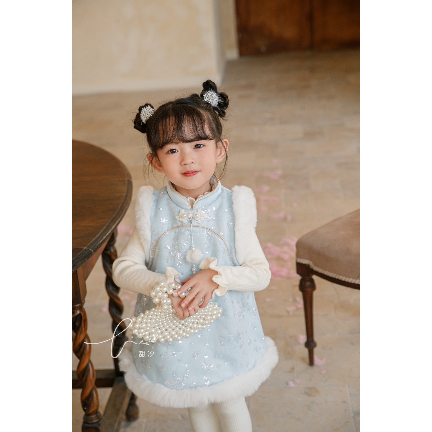 甜汐·25冬~盘扣流苏马甲裙250299（童装汉服）