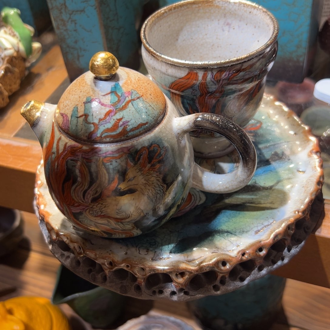 复古风格老陶泥系列茶盘茶具无*谓