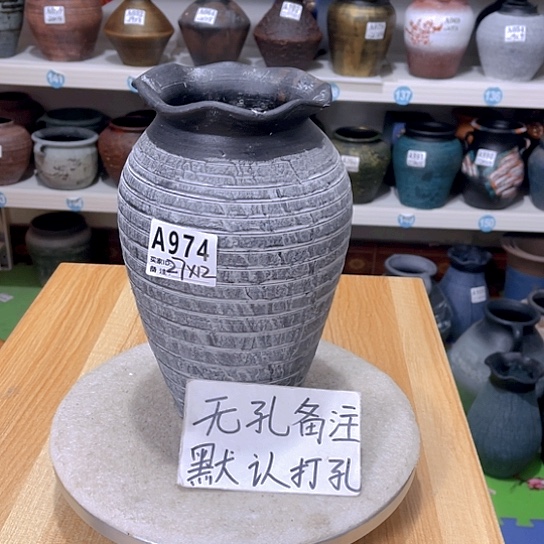 红陶手工制作工艺花盆