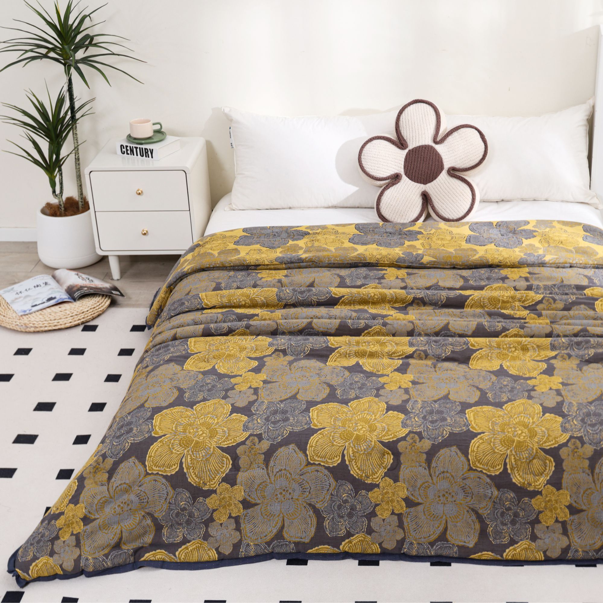 【木槿】轻奢双层纱柔软亲肤高性价比提花被